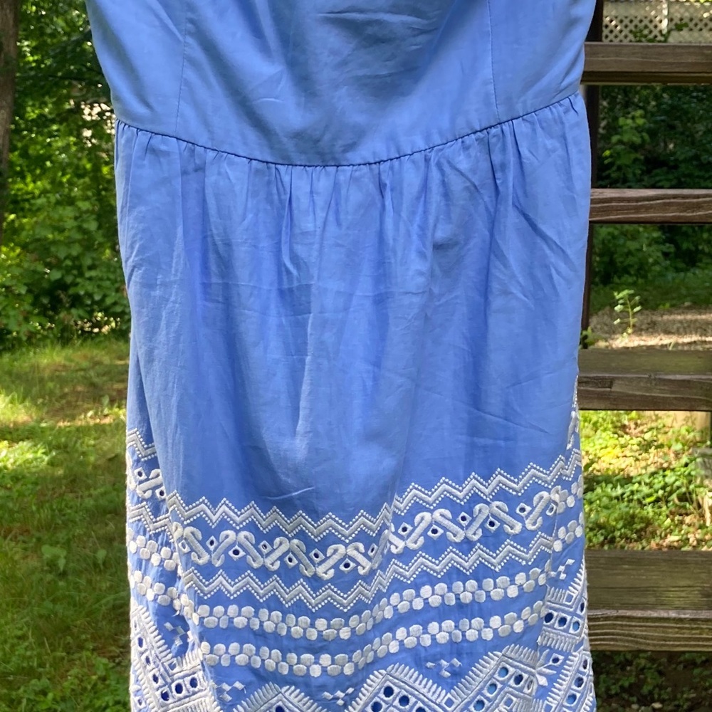 NWT J Crew Chambray Embroided Dress size 2